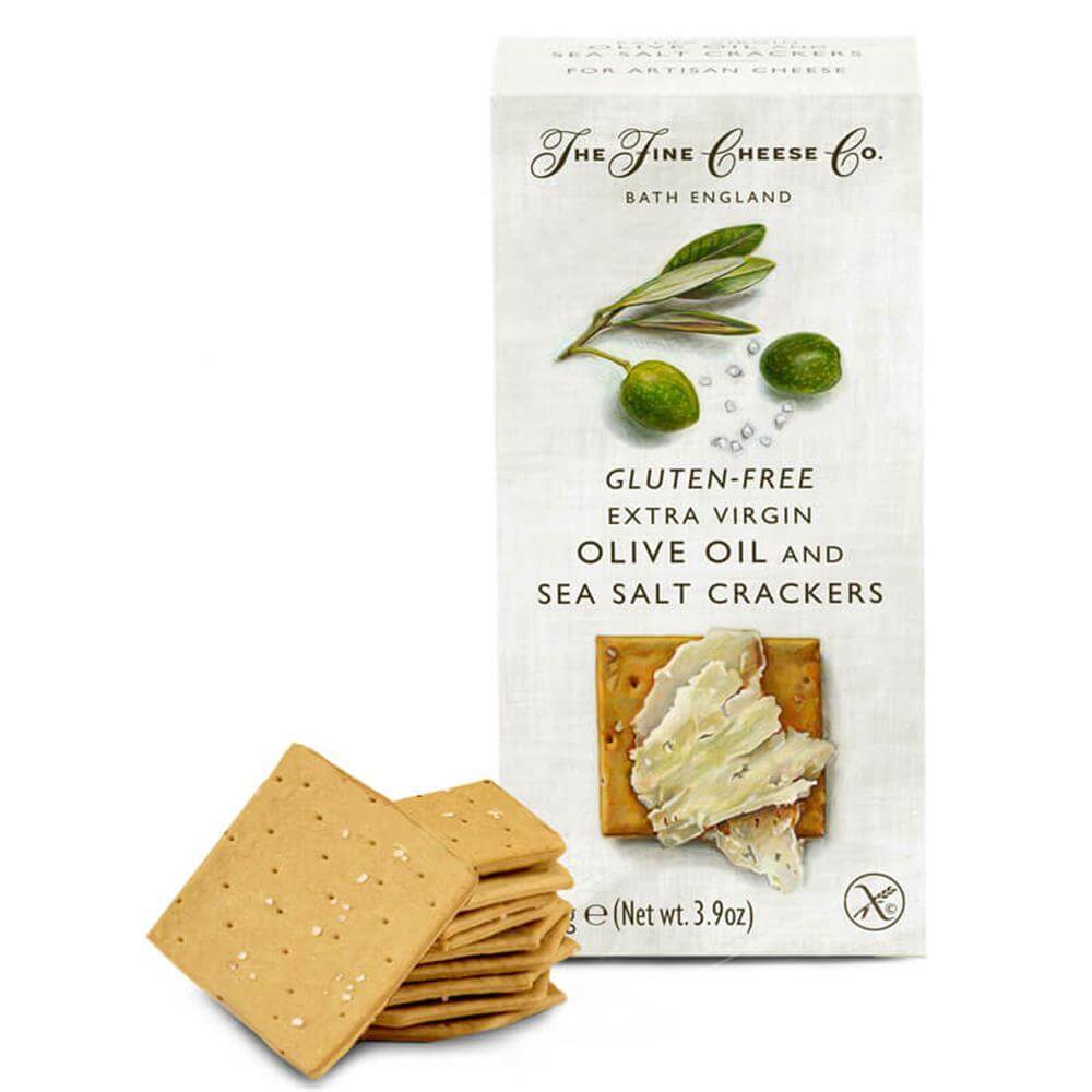 The Fine Cheese Co Seasalt Olive Oil Crackers Gluten Free 100g